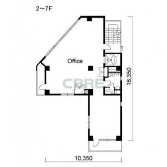 2階〜7階 平面図