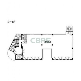 2階〜8階 平面図