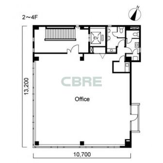 2階〜4階 平面図