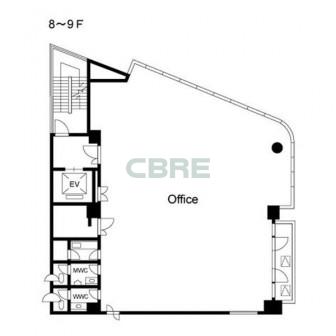 8階〜9階 平面図