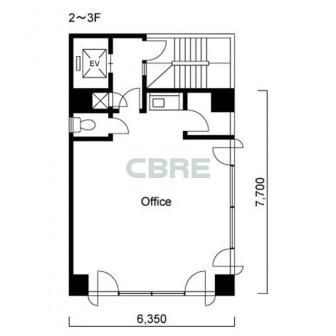 2階〜3階 平面図