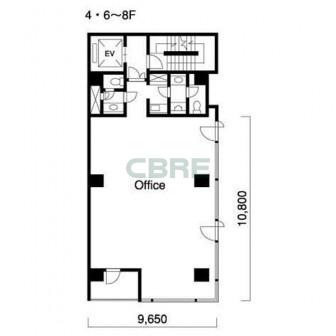 4階〜6階 平面図