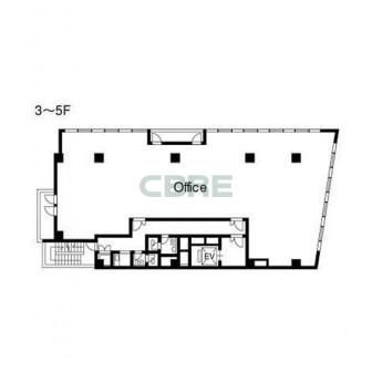 3階〜5階 平面図