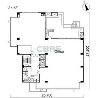2階〜5階 平面図