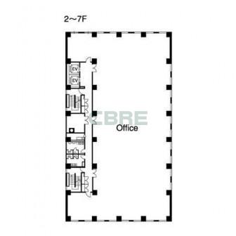 2階〜7階 平面図