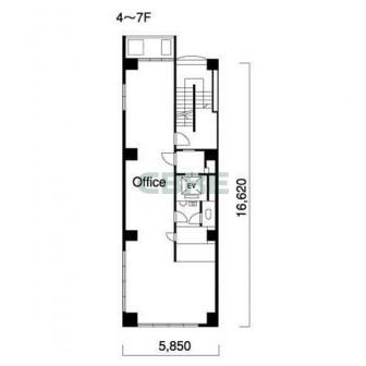 4階〜7階 平面図