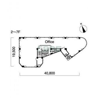 2階〜7階 平面図