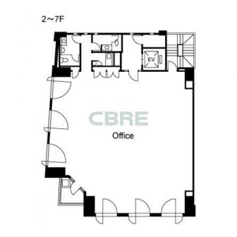 2階〜7階 平面図