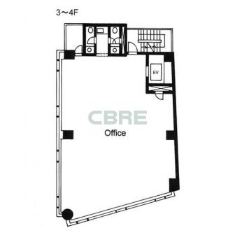 3階〜4階 平面図
