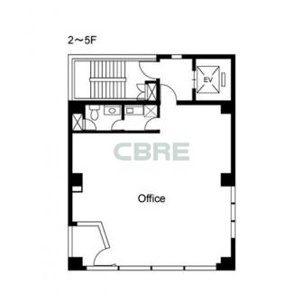 2階〜5階 平面図