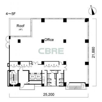 4階〜5階 平面図
