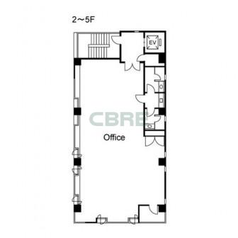 2階〜5階 平面図