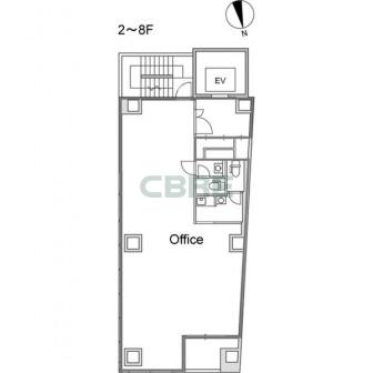 2階〜8階 平面図