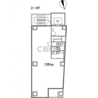 2階〜8階 平面図