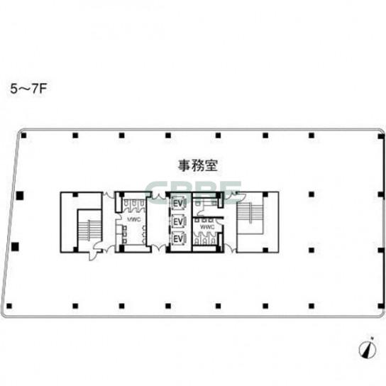 5階〜7階 平面図