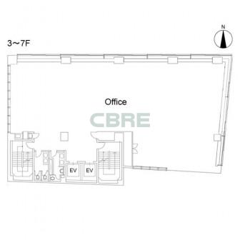 3階〜7階 平面図