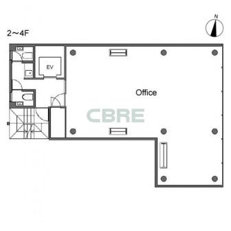 2階〜4階 平面図
