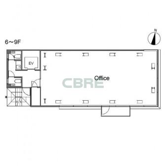 6階〜9階 平面図