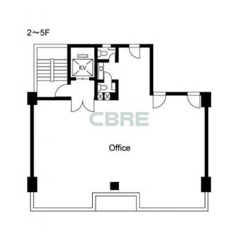 2階〜5階 平面図