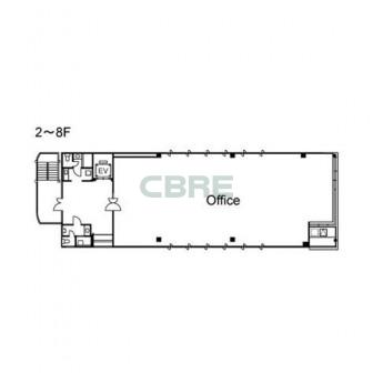 2階〜8階 平面図