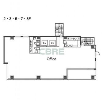 2階〜8階 平面図