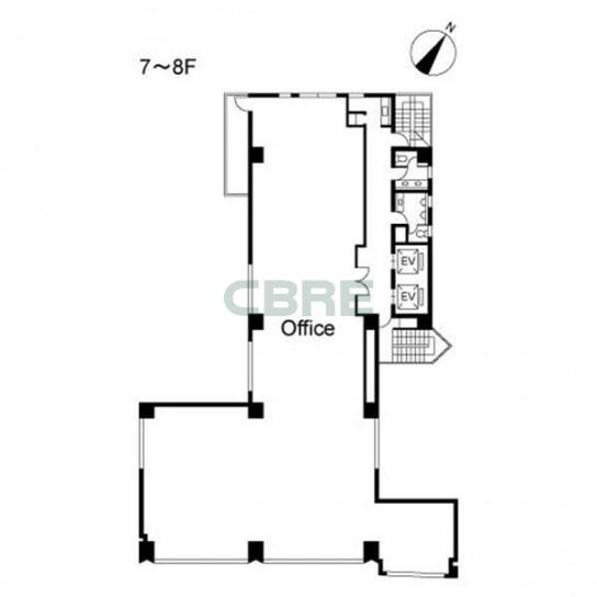 7階〜8階 平面図