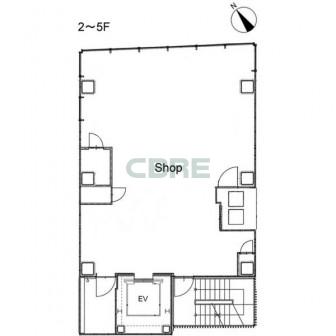 2階〜5階 平面図