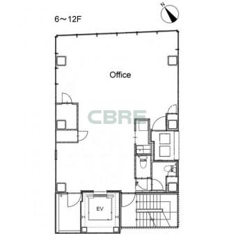 6階〜12階 平面図