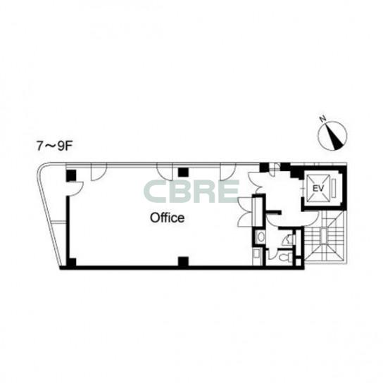 7階〜9階 平面図