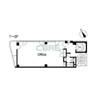 7階〜9階 平面図