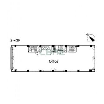 2階〜3階 平面図