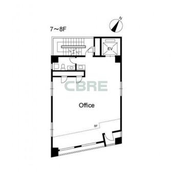 7階〜8階 平面図