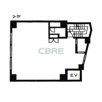 2階〜7階 平面図