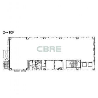 2階〜10階 平面図