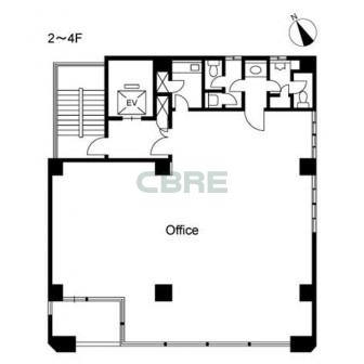 2階〜4階 平面図