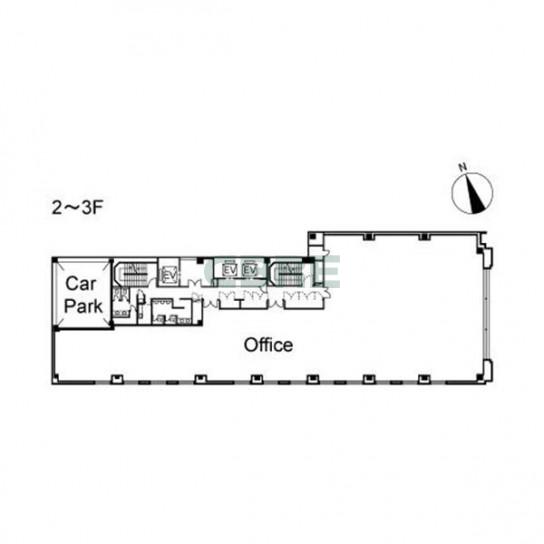 2階〜3階 平面図