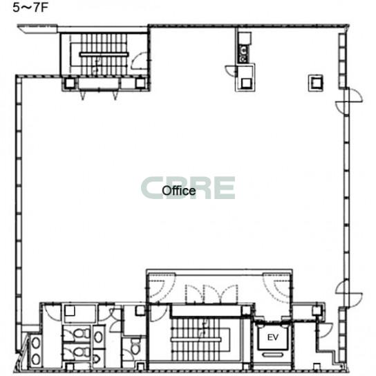 5階〜7階 平面図