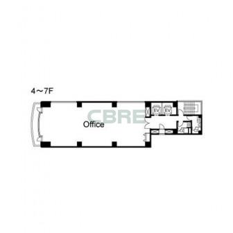 4階〜7階 平面図