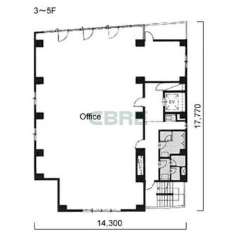 3階〜5階 平面図