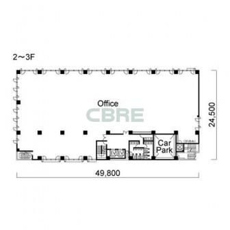 2階〜3階 平面図