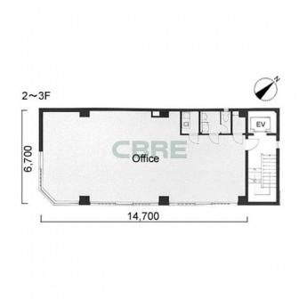 2階〜3階 平面図