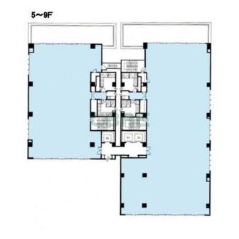 5階〜9階 平面図