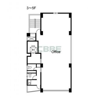 3階〜5階 平面図
