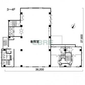 3階〜4階 平面図