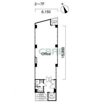 2階〜7階 平面図