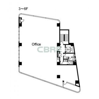 3階〜6階 平面図