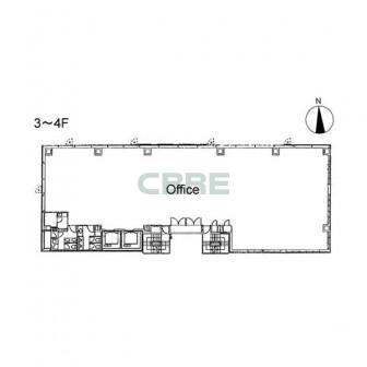 3階〜4階 平面図