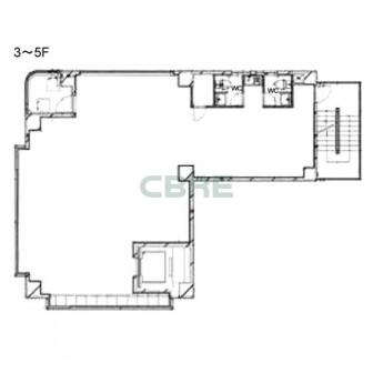 3階〜5階 平面図