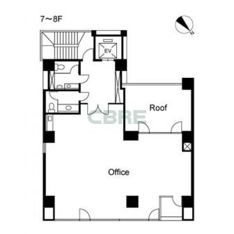 7階〜8階 平面図