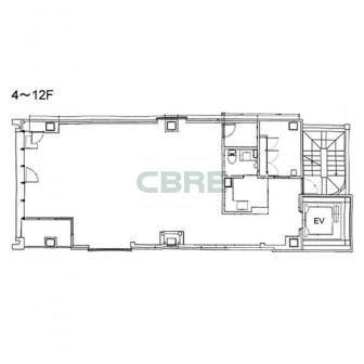 4階〜12階 平面図